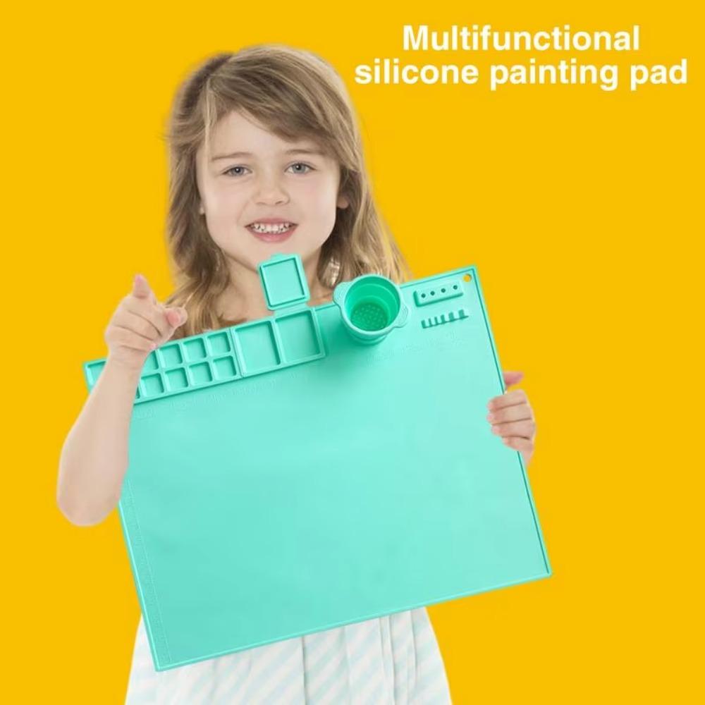 Non-Slip Silicone Children Art Mat Washable Graffiti Painting Mat for Artists