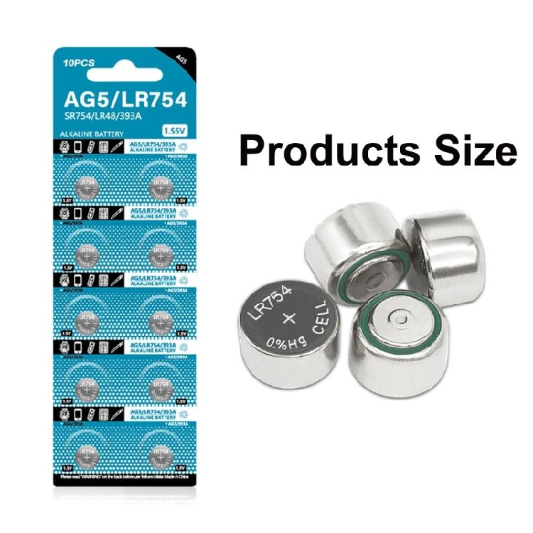 10Pcs Watch Battery AG5 Battery LR754 193 Watch Battery LR48 Button Cell Batteries SR754 546 RW28 Battery For Watch Toy
