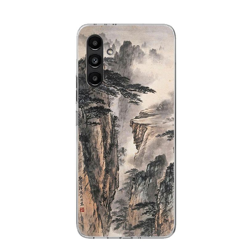 Chinese Style ink Painting Art Phone Case For Samsung Galaxy A17 A16 A14 A15 A13 A57 A56 A54 A55 A53 A37 A36 A34 A35 A33 A26 A24