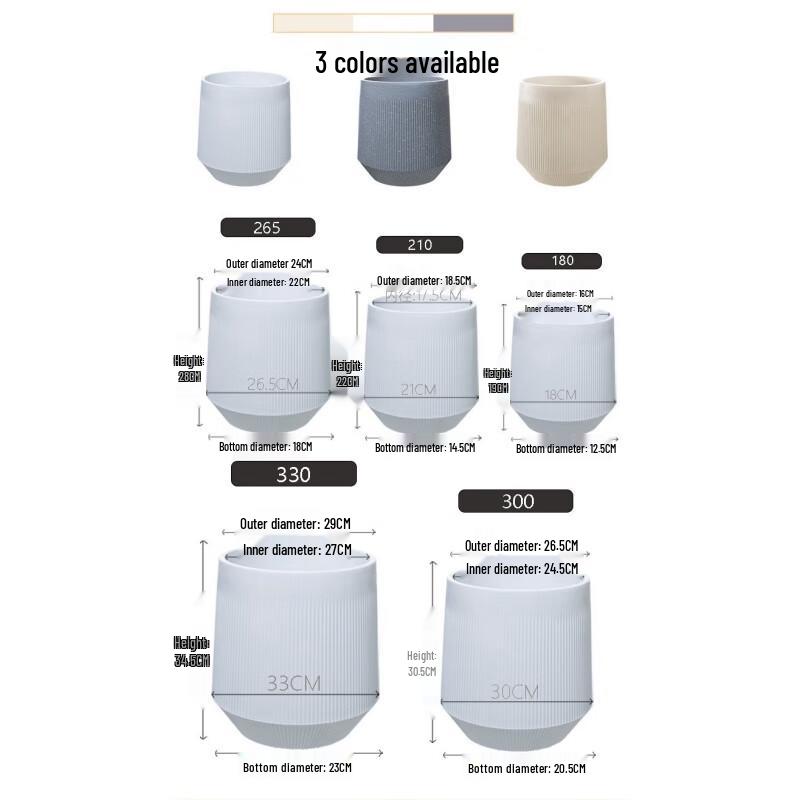 KEYSHEEL Nordic Style Tall Plastic Flower Pot