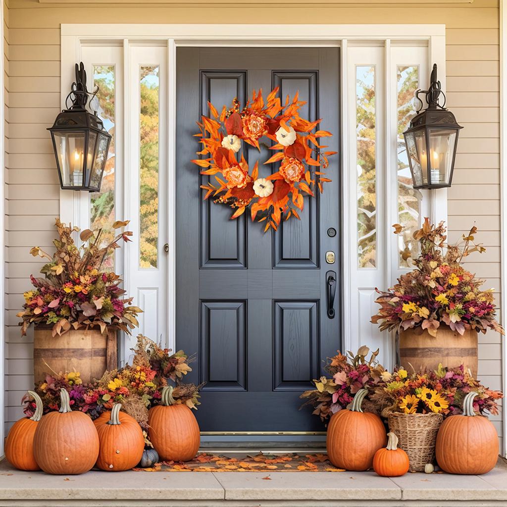 Simulated Flower Wreath Home Door Decoration Flower Wreath Festival Door Decor For Home Party