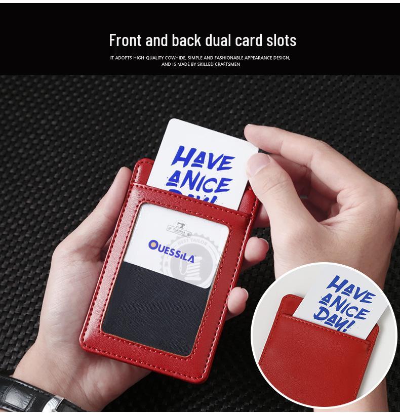 Γνήσιο Δερμάτινη Θήκη Ταυτότητας & Καρτών με Κορδόνι για Εργασία, Φοιτητές & Κάρτες Λεωφορείου