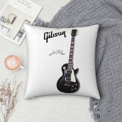 Coole Gibson Gitaar Vierkante Kussensloop Kussenhoes Kussensloop Sierkussenhoes voor Huisbank Woonkamer
