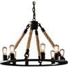 Vintage Rope Pendant Lights Lamp Loft Creative Personality Industrial Lamp Edison Bulb American Style For Living Room Decoration