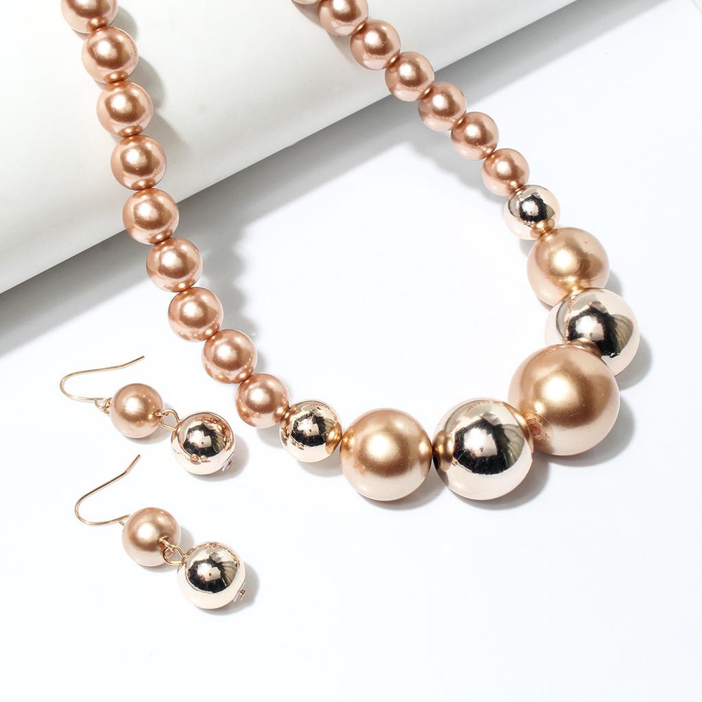 European and American Fashion Hipster Simple Temperament Imitation Pearl Necklace Atmospheric Short Collarbone Chain Jewelry 6380