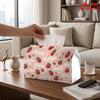 2D Flat 1pc, Tissue Box. Strawberry Pattern Napkin Dispenser, Reusable, Daily Desktop Tissue Organizer, Suitable for Kitchen Living Room Bedroom Bathr