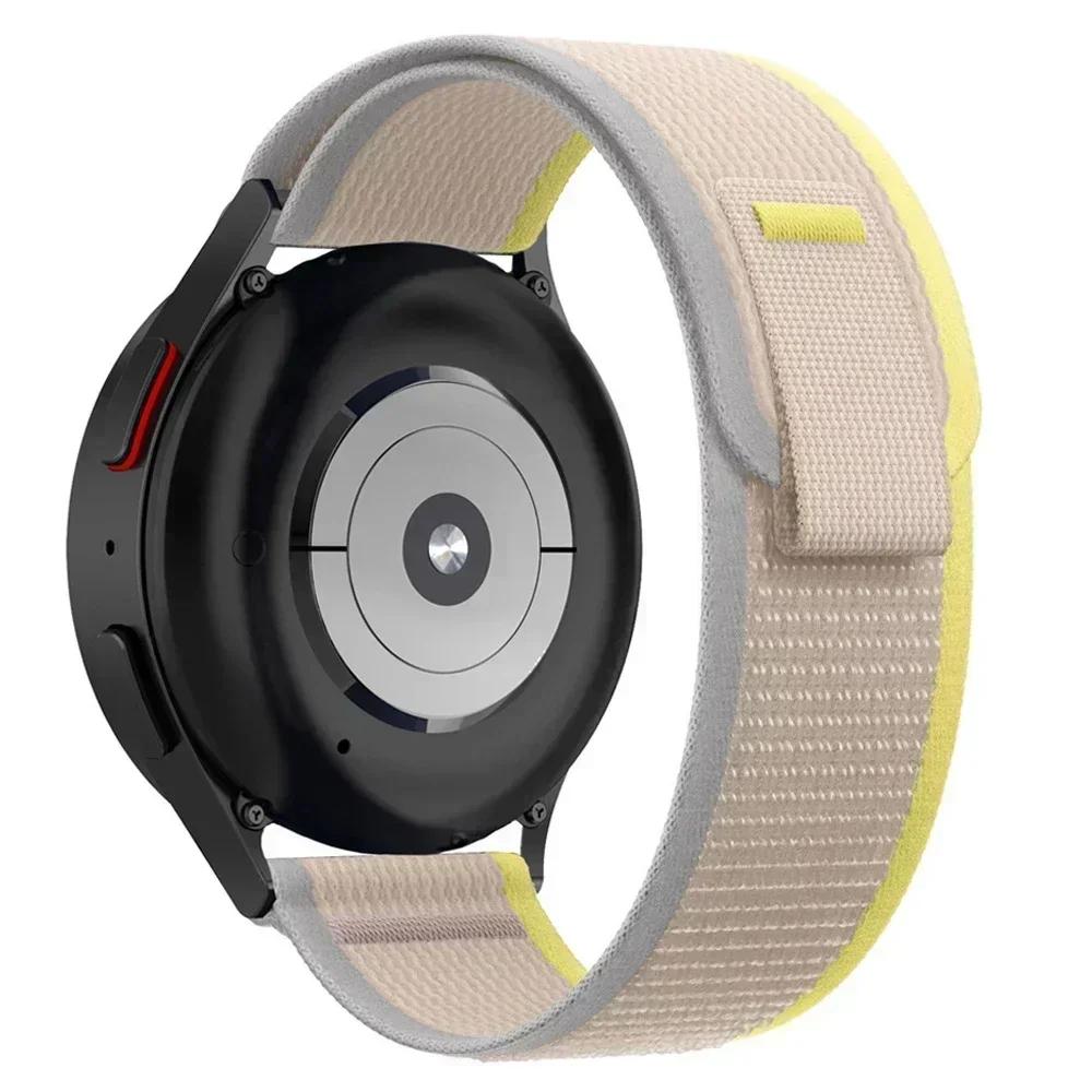 22mm 20mm Nylon Loop Strap for Samsung Galaxy Watch 7 6 5 4 3/Garmin 970 Bracelet Correa Band for Huawei Watch 6 GT6-5 Pro 46mm