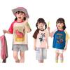 LUSON Kids' Girls' Color-Block Graffiti T-Shirt