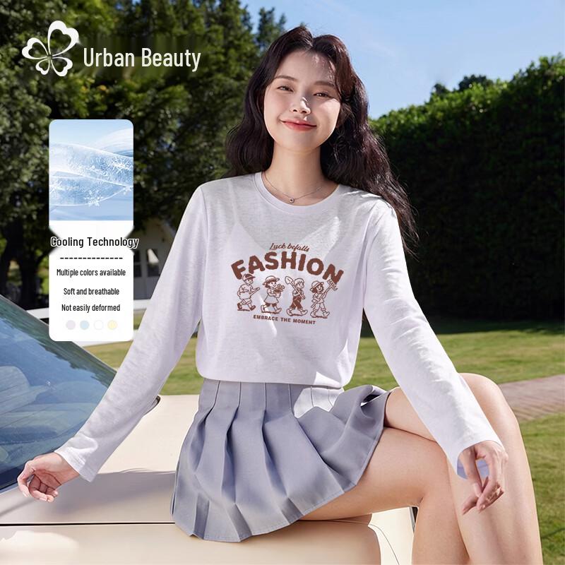 

Dushi Liren Women s Slub Cotton Long-Sleeve T-Shirt L