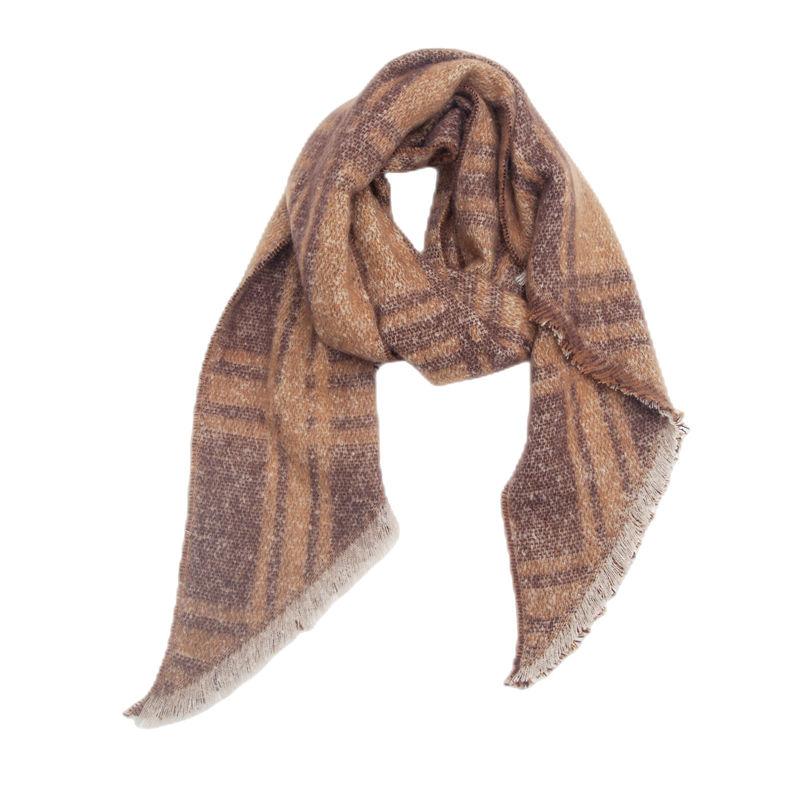 Diagonal Scarf Fashion Women Shawl Yarn Rhombus Shawl Circle Keep Warm