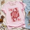 100Cotton Tee Queen of Hearts Alice In Wonderland Feminist Shirt Retro Boho Vintage Graphic Tee Loose Unisex Y2K Tee Streetwear