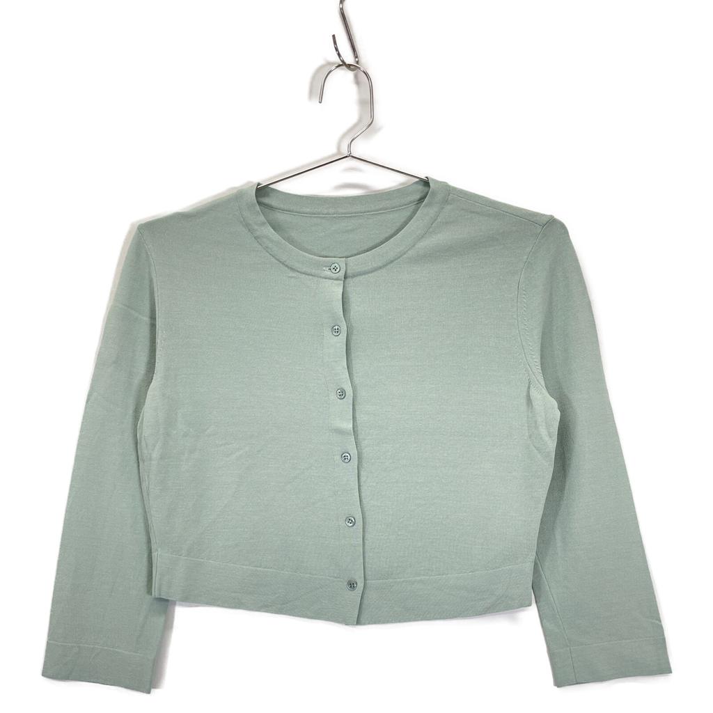 FOXEY 36823 Blue Crew Neck Cardigan tops 38 blueUsed