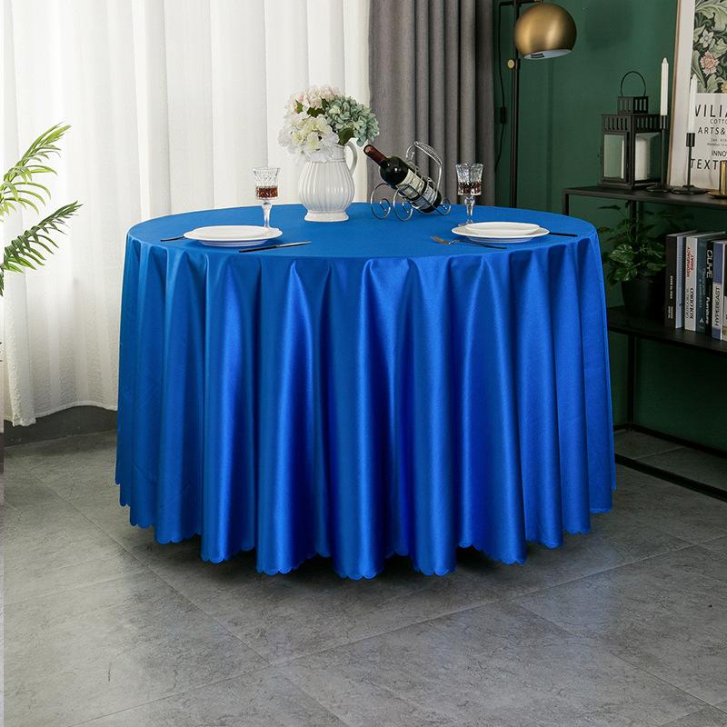 Hotel Tablecloth Round Table Thickened Fabric Dining Table Cloth Satin Large Round Table Hotel Square Banquet European Square Table Tablecloth