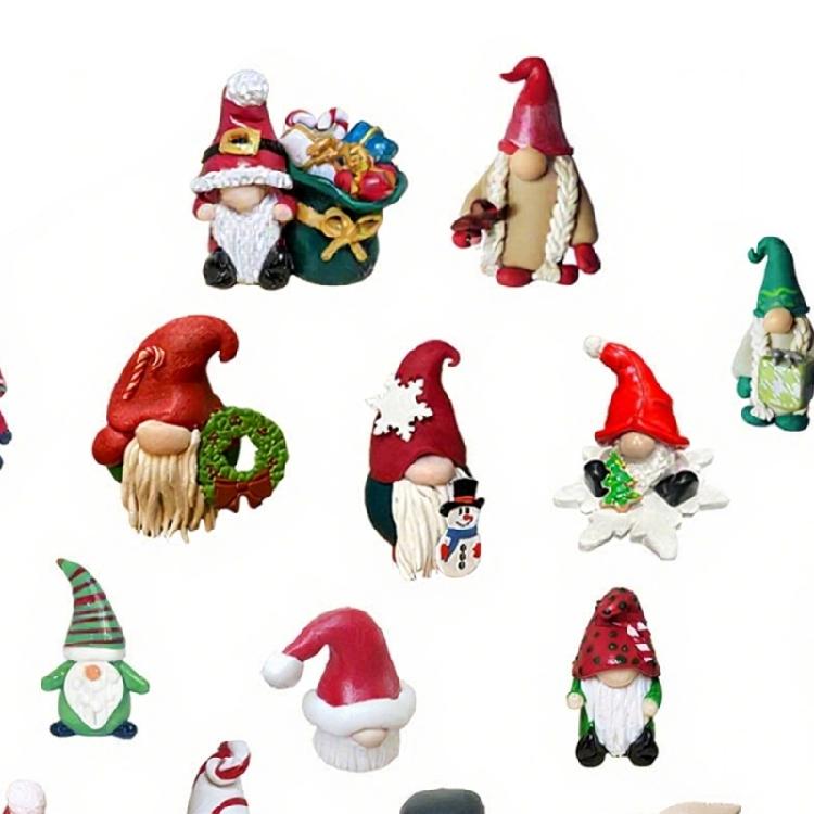 Surprise Resin Elf Figurine Random Box Christmas Countdowns Decoration Durable Materials Tabletop Display Collectible Series
