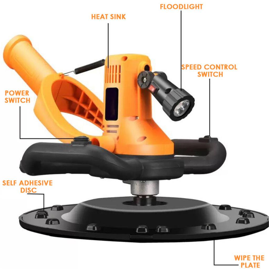 1700W 80-600RPM Plaster Smoothing Tool with Mixing Rod Electric Concrete Trowel Wall Smoothing Polishing Machine