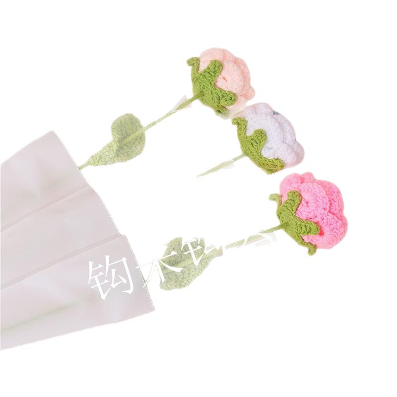 Handmade Knitted Wool Rose - Creative Valentine's Day or Birthday Gift for Girlfriend or Best Friend