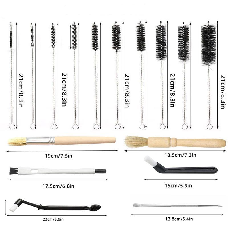 1 Set Coffee Machine Cleaning Brush Espresso Brush Kit Wooden Coffee Grinder Machine Duster Set