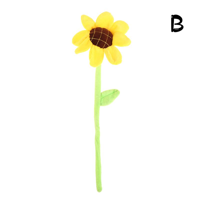 

Cartoon Plush Simulation Sun Flower Rose Flower Plush Toys For Children Pp Cotton Flower Curtain Buckle