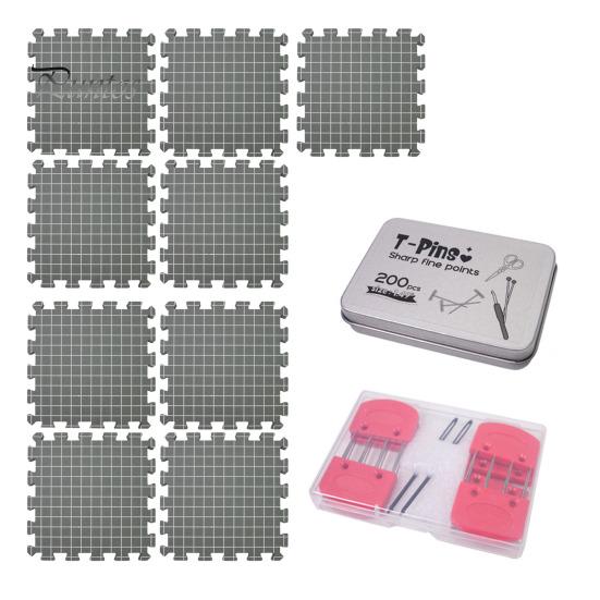 Knitting Blocking Mat Set Thick Foam Mat with Grid Lines Reusable Single-sided Blocking Board for Crochet or Knitting Projects