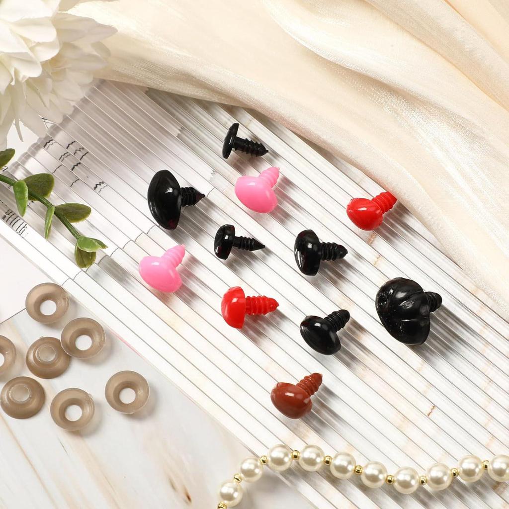 150-Piece Set: Plush Toy Screw-On Noses (Flower, Triangle, Oval)