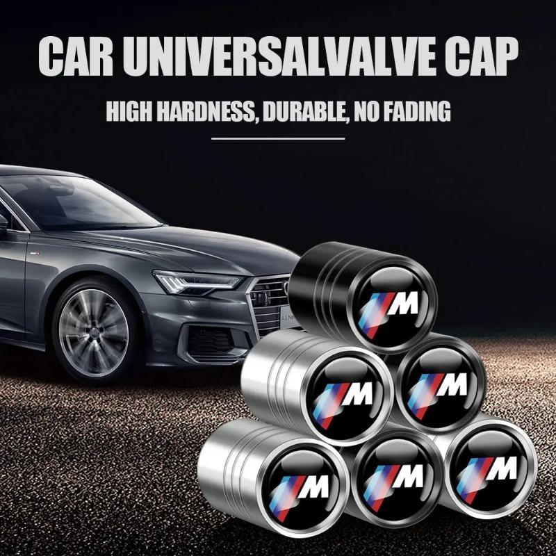 4PCS Car Wheel Tire Valve Cap Auto Tyre Air Stem Cover Accessories For BMW 1 3 5 Series M Performance E28 E30 E34 E36 E46 E90 X5