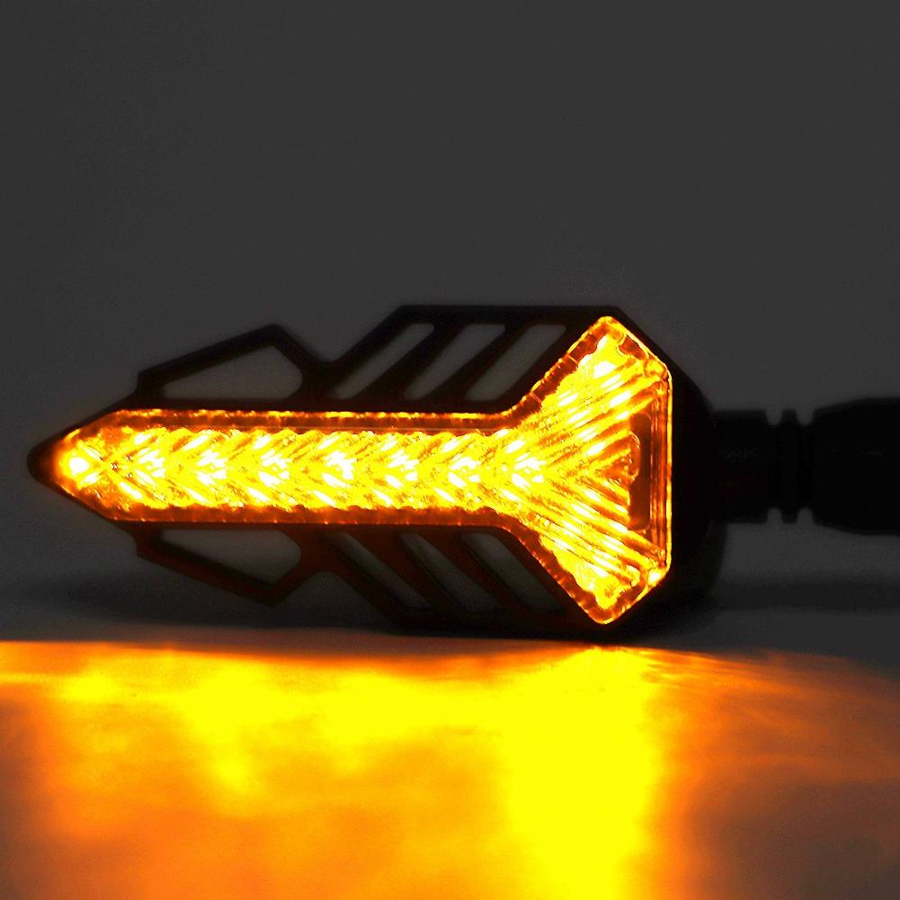 1Pair Motorcycle LED Water Flowing Turn Signal Light Indicator Blinker Lamp Universal
