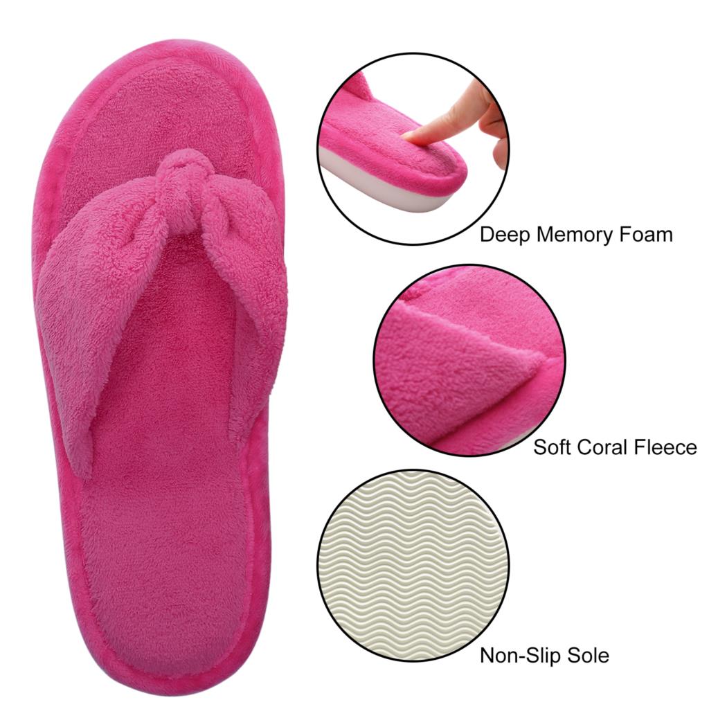 Fashion Crestar Women Home Slippers Fashion Open Toes Cozy Fur Flip-flops Winter Indoor Flat Bottom Cloud Slipper Comfortable Flat Shoes