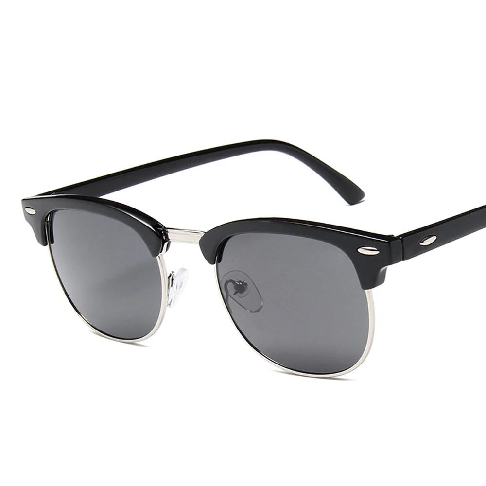 

Polarized Stylish Sunglasses Pair for Men and Women Semi Rimless Designer Eye Sun Glasses Classic Style UV400 Protection As Picture