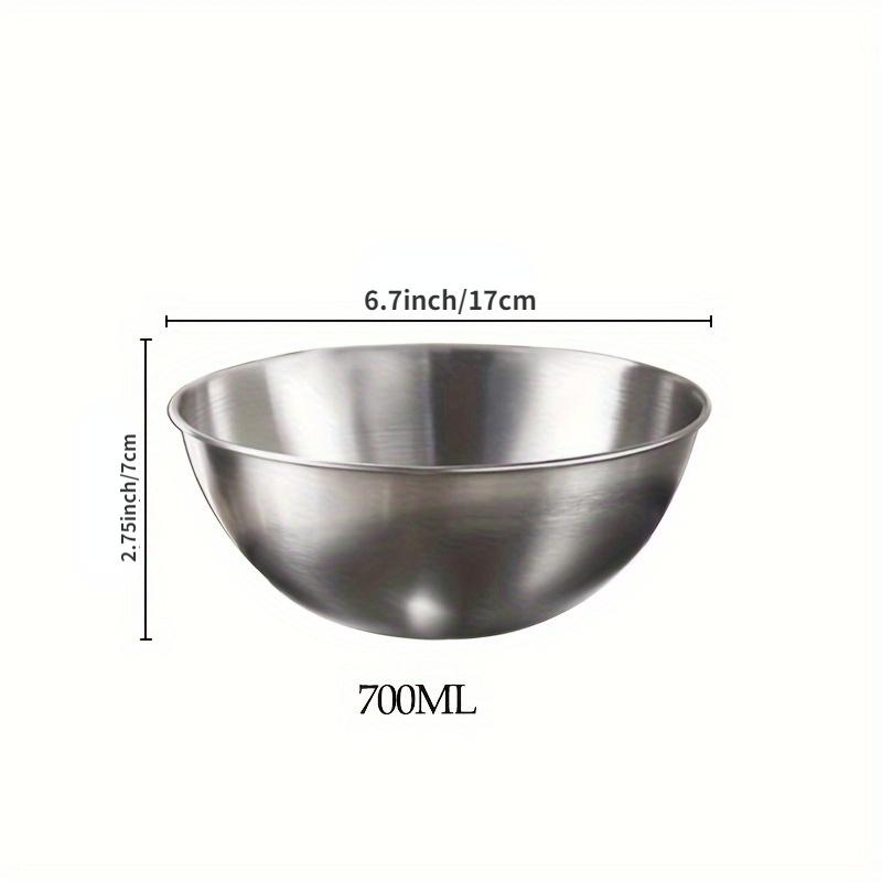 The Mixing Bowl Stainless Steel Food-grade Cooking Basin Serving Bowl Graduated Heavy Dishwasher Safety Vegetable Cleaning Salad Bowl.