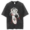Anime Deadman Wonderland Shiro Graphic T Shirt Men Women Manga T-shirts Vintage Washed Tee Harajuku Oversized T-shirt