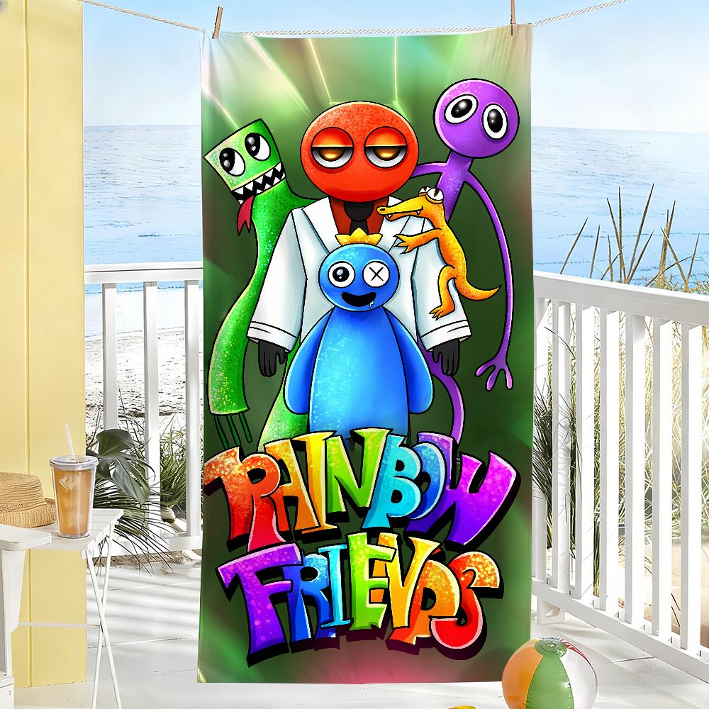 Cartoon R-Rainbow F-Friends Colors Towel Soft Pool Gift For Travel Gym Shower Camping Quick Dry Sports Large Beach Towels
