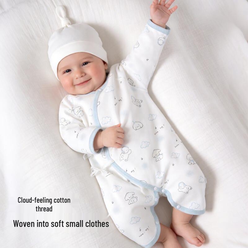 Baby Pure Cotton Long Sleeve Romper Bodysuit (2-Pack)