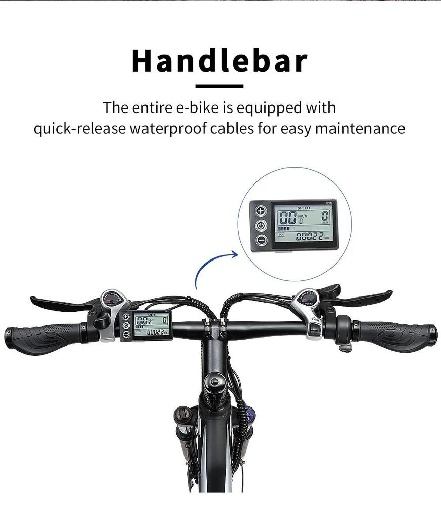 Rower elektryczny Halo Knight H02, silnik bezszczotkowy 750 W, akumulator 48 V 16 Ah, opony 29 * 2,1 cala, maksymalna prędkość 50 km / h, maksymalny zasięg 60 km, 21 prędkości Shimano