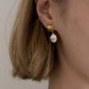 Ovbeige [VEI] 925silver KESHI PEARL DROP EARRINGS