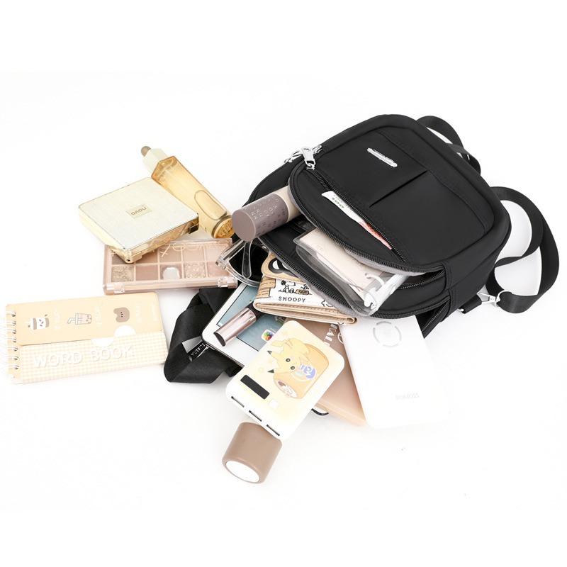 Trendy multi-functional shoulder bag backpack women's bag simple and versatile nylon lightweight men's and women's breast bag fashion