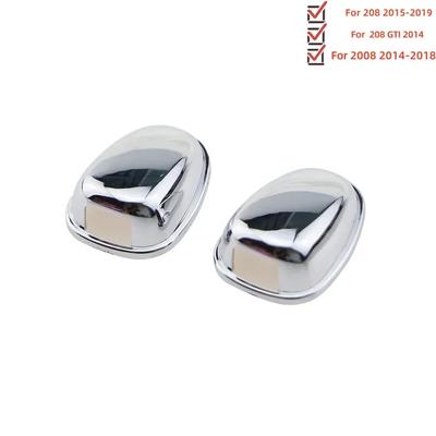 For Peugeot  208 2015-2019 208GTI 2014 2008 2014-2018 Front Wiper Nozzle Cover ABS Chrome 2pcs Water Spray Nozzle Trim Sticker