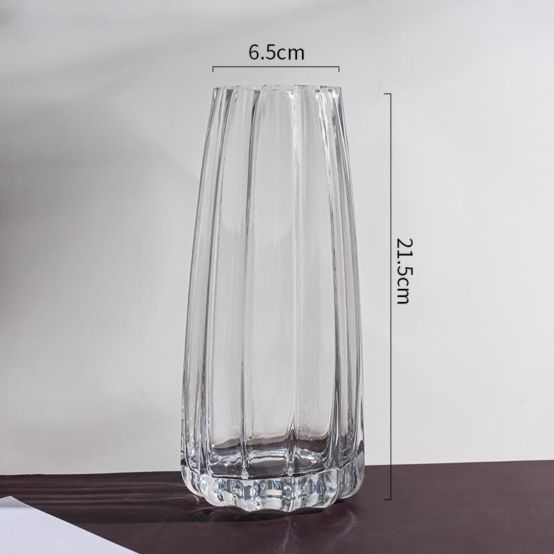 Modern Simple Vertical Glass Vase for Hydroponic Flowers Colorful Creative Vase Home Table Decoration Gift for Greenhouse