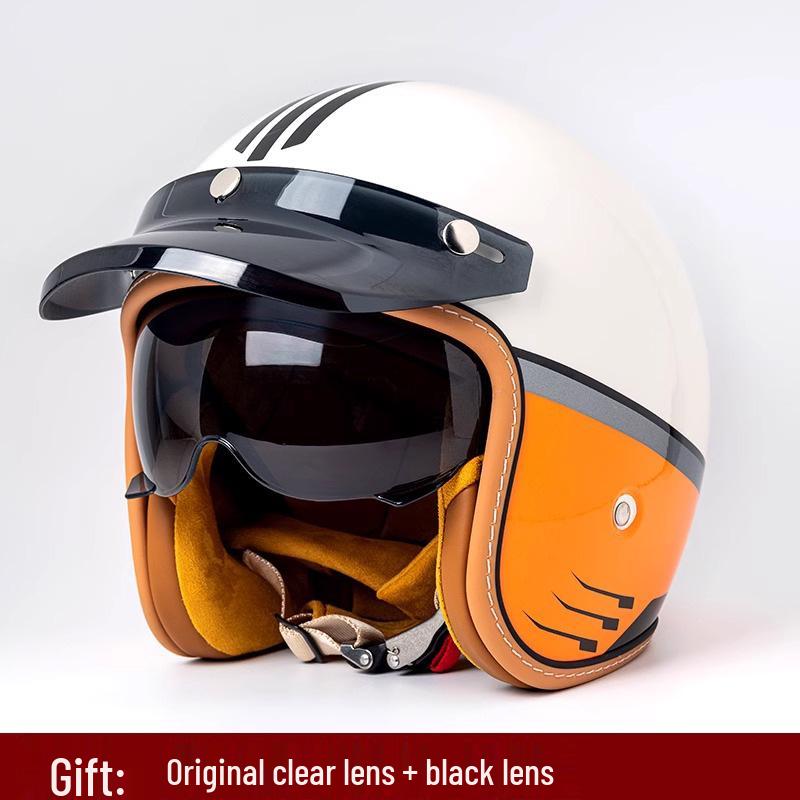 Best-Selling 3/4 DOT Motorcycle Helmet for Men & Women – Retro Scooter/Moped/Cruiser Style