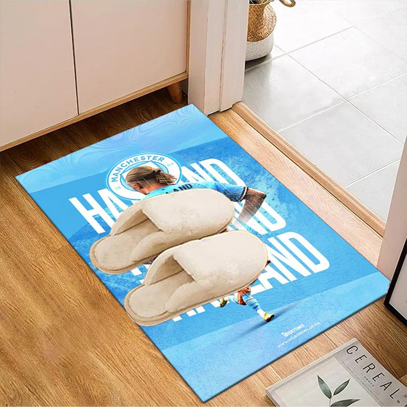 Haaland Football Player Rug Game Carpet, Floor Mat for Bedroom Living Room Entryway Rug, Home Decor Idea Gift for Christmas birthday