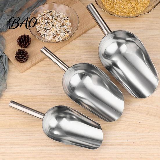 Rust-proof Food Scoop Stainless Steel Ice Scoop, Multipurpose Metal for Machine, Small Scooper Kitchen Grain Bucket, Gadgets Cookie Flour Pet