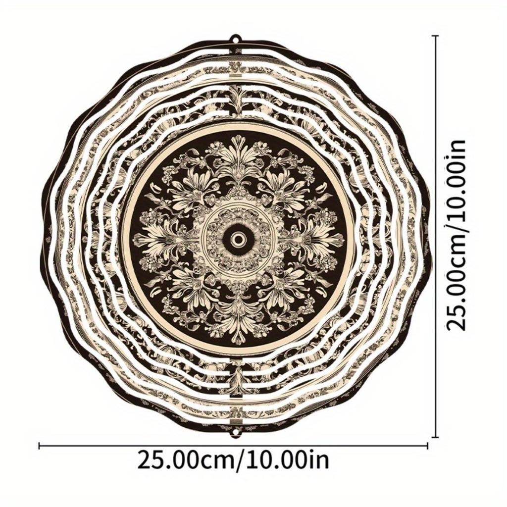 Europejski Kwiatowy Okrągły Kinetyczny Spinner Wiatrowy do Dekoracji Ogrodu Wewnętrznego Zewnętrznego, Obrotowe Wiszące Rękodzieło, Prezent na Wszystkie Rodzaje Pomieszczeń