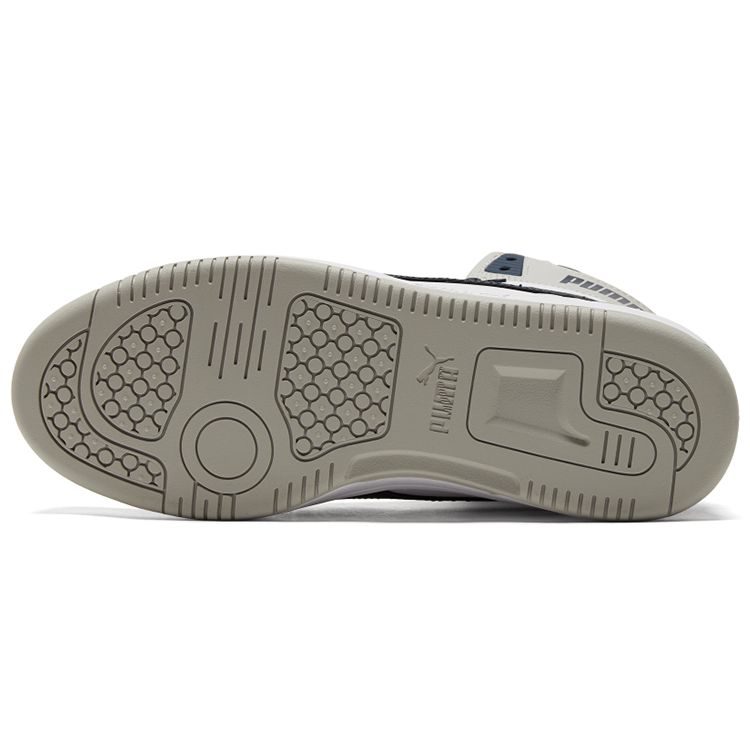 Puma Unisex White Grey Rebound Joy Mid Top Sneakers 374765-11