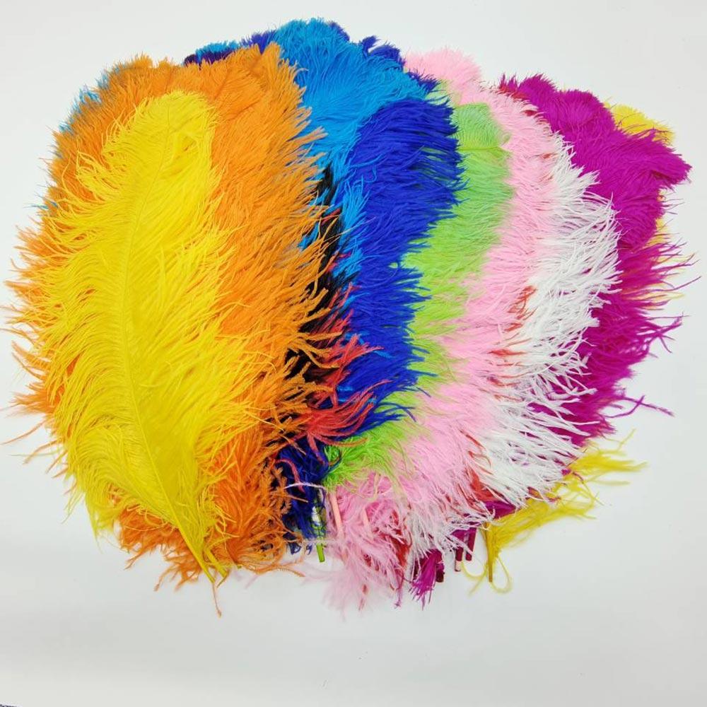 10pcs/lot Natural Ostrich Feathers For Crafts Wedding Decor Handicraft Accessories Table Centerpieces Carnival Plumas Christmas