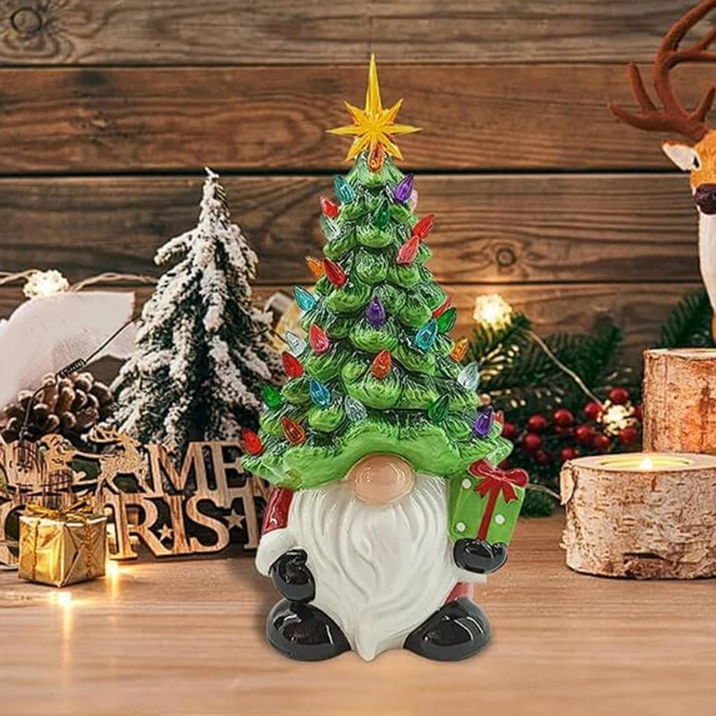 Glowing Christmas Gnomes Ornament Battery Operated Tabletop Decors For Holiday Homes Fireplaces Office