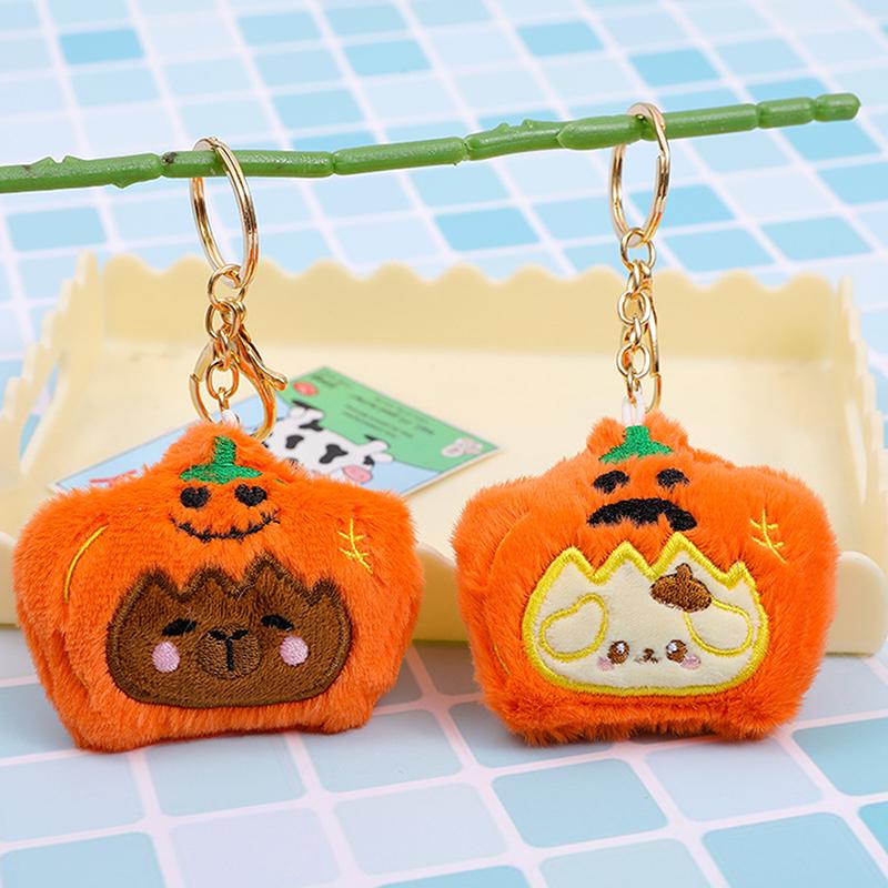 

Halloween Cartoon Pumpkin Plush Doll Key Chain Pendant Backpack Hangings Decoration