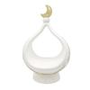 Gold and White Mosque Tower Model Desktop Ornament,Ramadans Eid Home Decors Decorative Ornament for Table Bookshelf