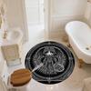 Black and White Monsters,Round Area Rug,Carpet Rug for Living Room Bedroom Sofa Playroom Decor,Non-slip Floor Mat