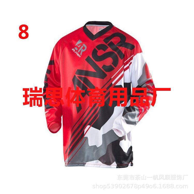 2022 Cycling Suit Printed Universal Off-road Motorcycle Suit Long-sleeved Breathable Top Summer Men's Spot