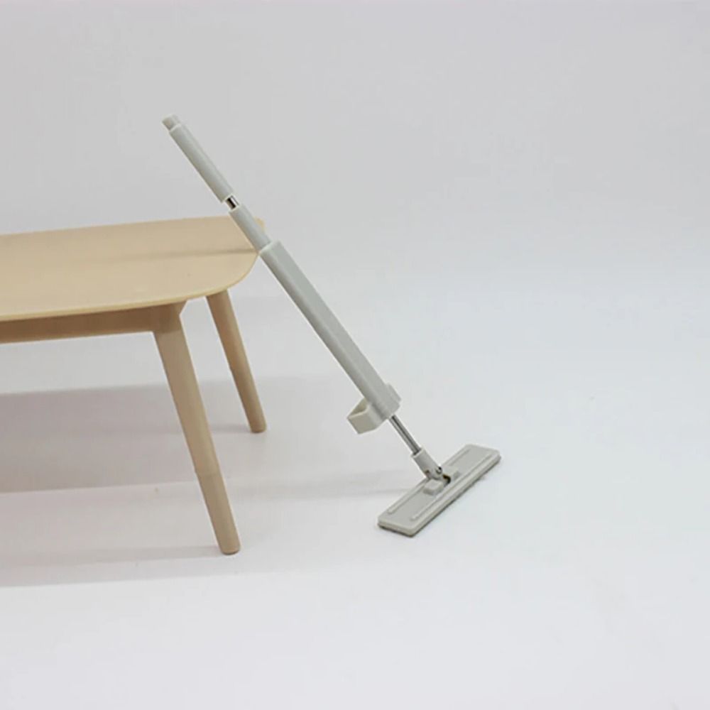 Pretend Play Miniature Cleaning Mop 1/12 Scale Doll Flat Mop Dollhouse Broom Mop  OB11 BJD