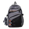 Men Travel Backpack Women Color Block Backpack Junior High School Student Schoolbag